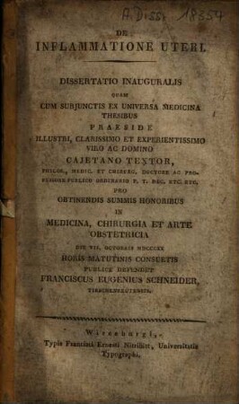 De inflammatione uteri