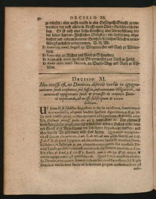 Decisio XI. - XV.