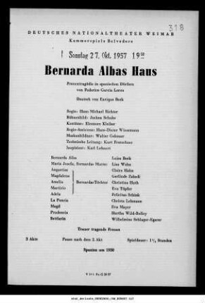 Bernarda Albas Haus