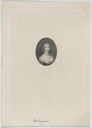 Bildnis der Anne Marie Louise Henriette D'Orléans de Montpensier