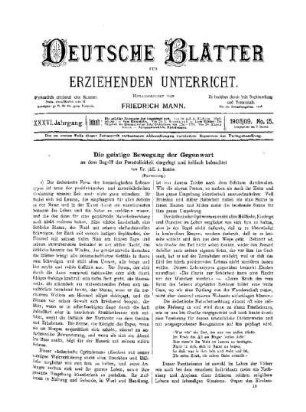 Die geistige Bewegung der Gegenwart : an dem Begriff der Persönlichkeit dargestellt und kritisch beleuchtet ; (Fortsetzung)