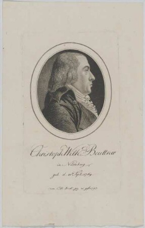 Bildnis des Christoph Wilh. Beuttner