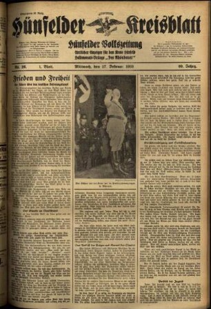 Erste Ausgabe vom Mittwoch, den 27. Februar 1935.