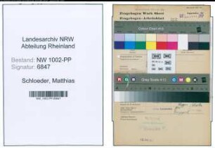 Entnazifizierung Matthias Schloeder , geb. 05.12.1890 (Bestatter)