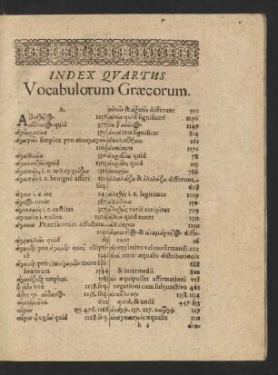 Index Quartus Vocabulorum Graecorum
