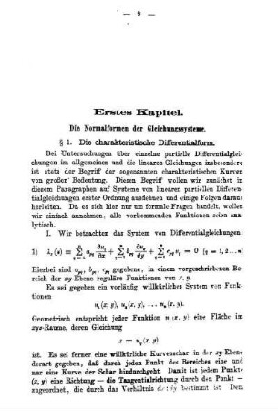 § 1. Die charakteristische Differentialform.