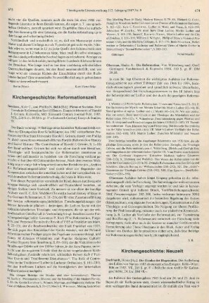 674 [Rezension] Oberman, Heiko Augustinus, Die Reformation