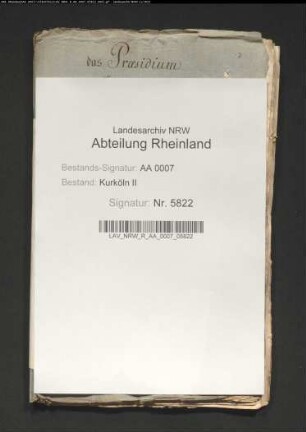 Vorsitz des kurfürstlichen Statthalters beim Landtag