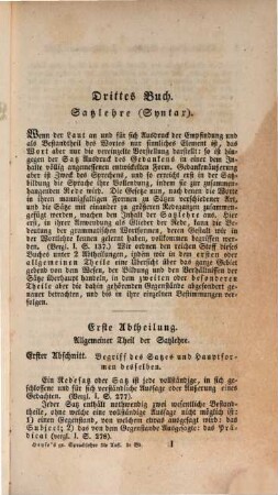 Theoretisch-praktische deutsche Grammatik oder Lehrbuch der deutschen Sprache : nebst einer kurzen Geschichte derselben ; zunächst zum Gebrauch für Lehrer und zum Selbstunterricht, 2,1. Ausführliches Lehrbuch der deutschen Sprache ; 1