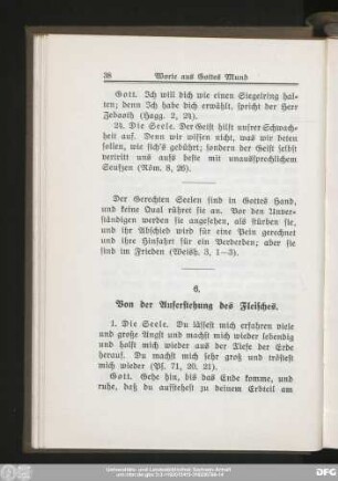 6. Von der Auferstehung des Fleisches.