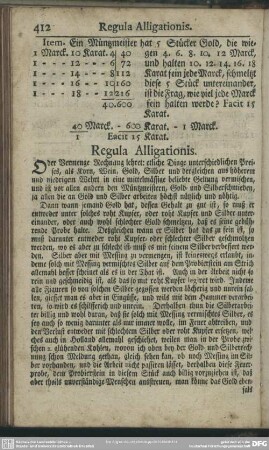 Regula Alligationis