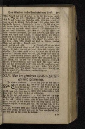 XLV. Von den göttlichen Gnaden-Wirkungen und Führungen.