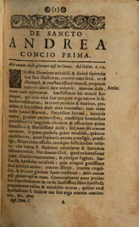 Annus apostolicus : seu conciones toto anni decursu praedicabiles ... De sanctis, 1
