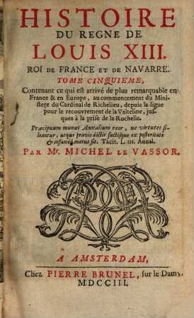 Histoire du regne de Louis XIII, 5
