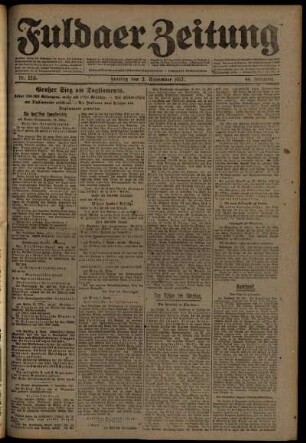 Ausgabe vom Freitag, den 02. November 1917.
