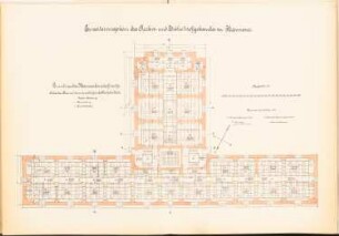 Archiv- und Bibliotheksgebäude, Hannover: Grundriss Mansardenstockwerk 1:100