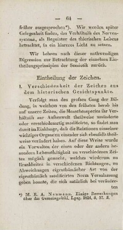 I. Verschiedenheit der Zeichen aus dem historischen Gesichtspunkte.