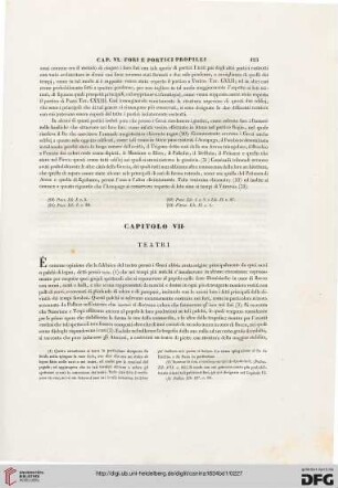 Capitolo VII: Teatri