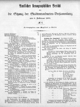 No. 6, 8. Februar 1900