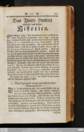 Das Vierte Hundert nützlicher und lustiger Historien.