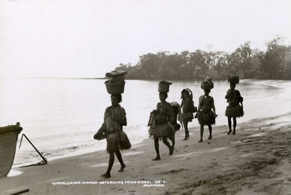 "Guadalcana women returning from work."