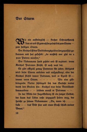 16-21, Der Sturm