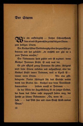 16-21, Der Sturm