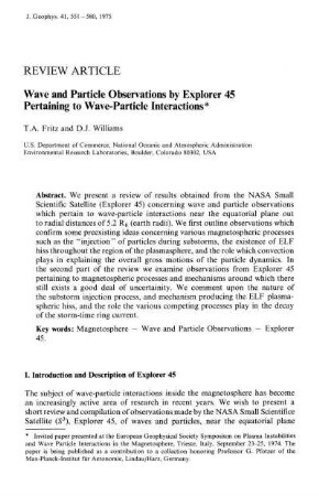 Wave and particle observations by Explorer 45 pertaining to wave-particle interactions