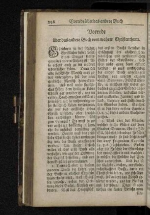 Vorrede über das andere Buch vom wahren Christenthum.