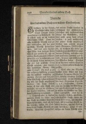 Vorrede über das andere Buch vom wahren Christenthum.