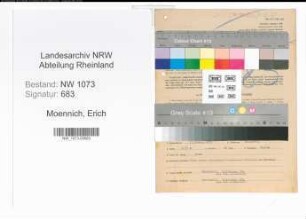 Entnazifizierung Erich Moennich , geb. 25.11.1899 (Maurermeister)