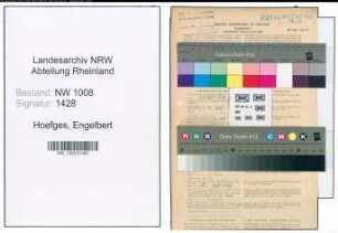 Entnazifizierung Engelbert Hoefges , geb. 01.03.1890 (Anstreicher)
