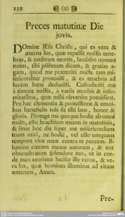 Preces matutinae Die jovis