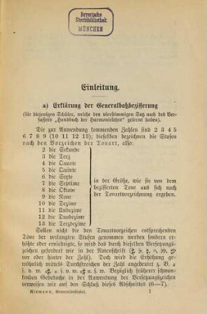 Katechismus des Generalbass-Spiels  von Hugo Riemann