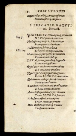 Precationes Die Mercurii.