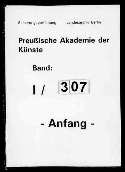 Mitglieder | Digitalisierung: Archiv der Akademie der Künste
