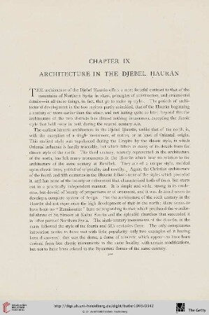 Chapter IX. Architecture in the Djebel Haurân
