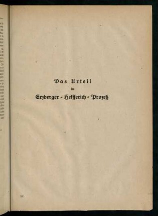 993-1056, Das Urteil im Erzberger-Helfferich-Prozeß