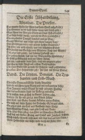 Die Erste - Andere Abhandelung.