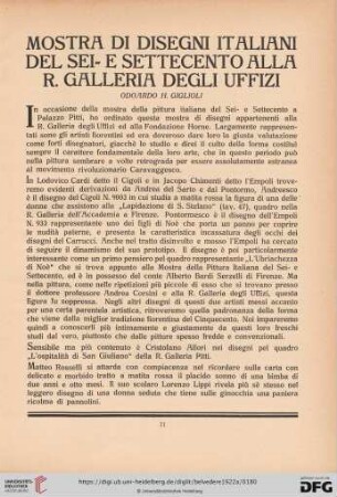 2: Mostra di Disegni italiani del sei-e settecento alla R. Galleria degli uffizi