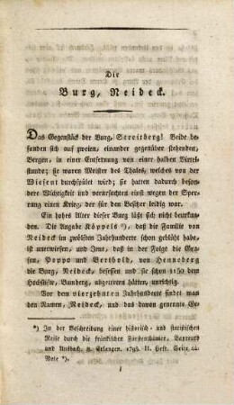 Geschichtliche Darstellung der Burg Neideck