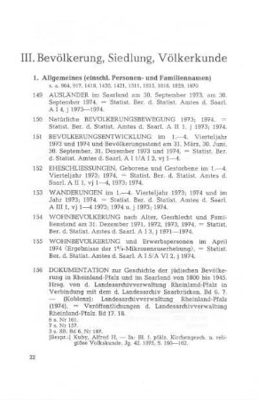 III. Bevölkerung, Siedlung, Völkerkunde