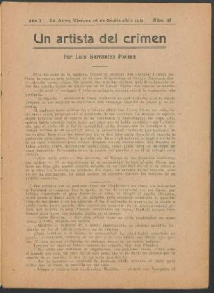 Un artista del crimen