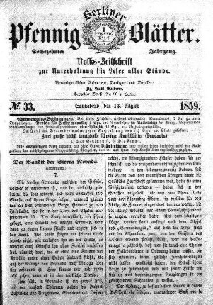 No. 33, Sonnabend, den 13. August