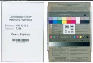Entnazifizierung Friedrich Quanz , geb. 01.05.1900 ()
