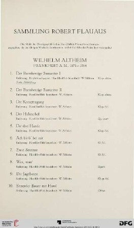Sammlung Robert Flauaus (Nr. 1-149)