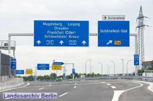 Autobahn zum Flughafen Schönefeld