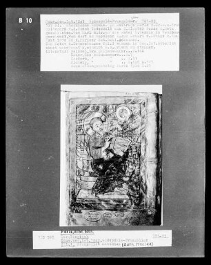 Godescalc Evangeliar — Der Evangelist Matthäus schreibt, Folio 1 recto