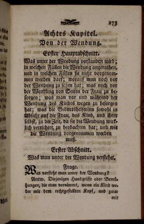Achtes Kapitel. Von der Wendung.
