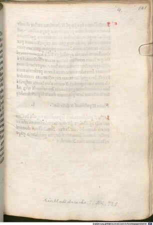 Regulae cancellariae apostolicae : Rom, 1485.10.06. und 10.11.